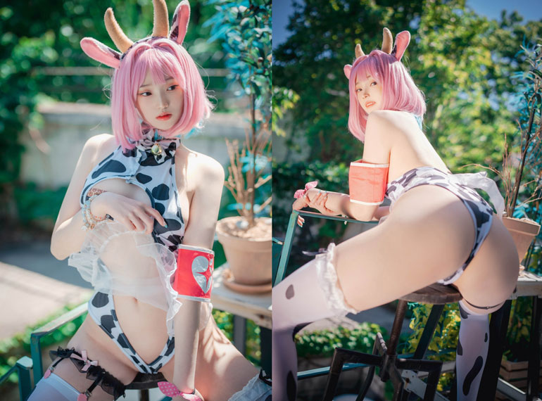 Ảnh Hot 18+ Cosplay G&aacute;i Đẹp Bambi 밤비, [DJAWA] Riamu&rsquo;s Celebrating the Year of the Cow #1 Set.01