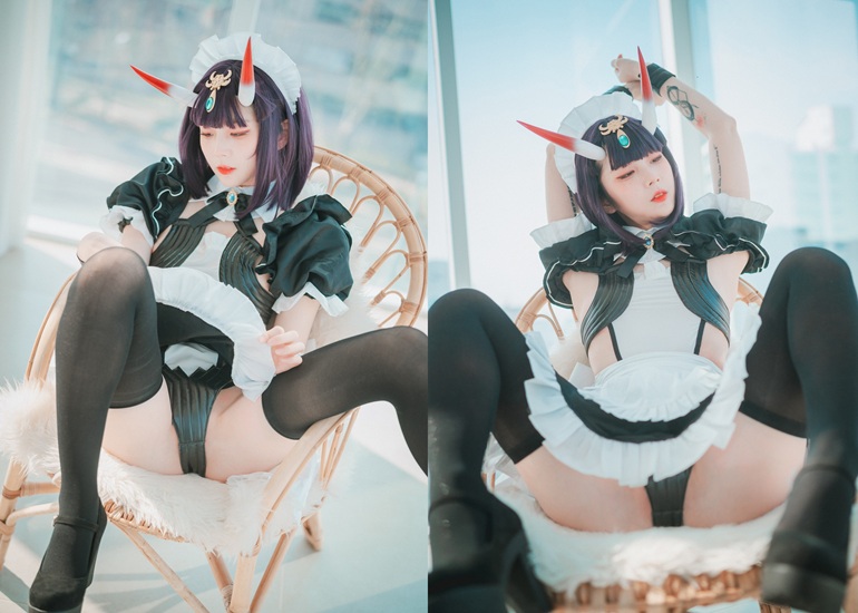 Ảnh Hot 18+ Cosplay G&aacute;i Đẹp JangJoo 장주, DJAWA &lsquo;Shuten Douji Maid&rsquo; Set.01
