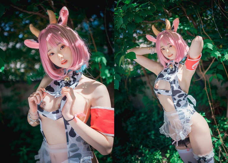 Ảnh Hot 18+ Cosplay G&aacute;i Đẹp Bambi 밤비, [DJAWA] Riamu&rsquo;s Celebrating the Year of the Cow #1 Set.02