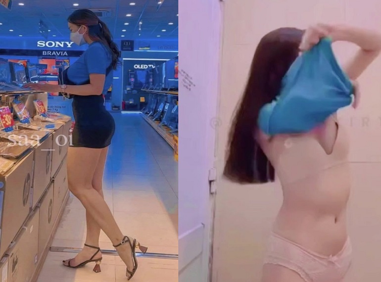 Clip Nóng 18+ Đụ Em Nhân Viên Điện Máy Xanh Dáng Đẹp Siêu Dâm