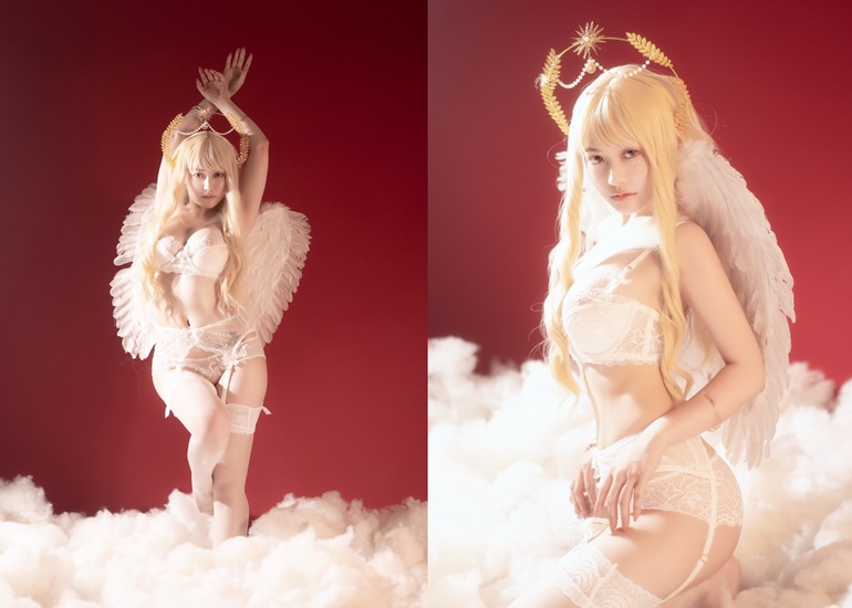 Ảnh Hot 18+ Cosplay Gái Đẹp 小何同学 Cosplay 尾巴天使