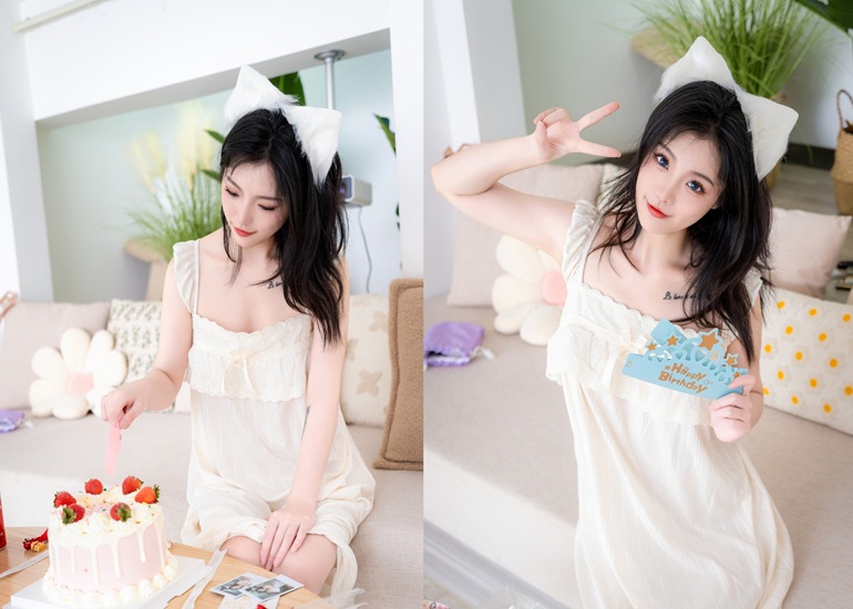 Ảnh Hot 18+ Cosplay G&aacute;i Đẹp Cosplay 桃良阿宅 蛋糕 Cake