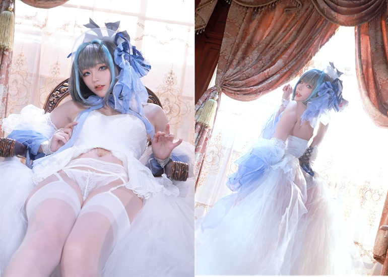 Ảnh Hot 18+ Cosplay G&aacute;i Đẹp Cosplay 起司块wii 柴郡礼服