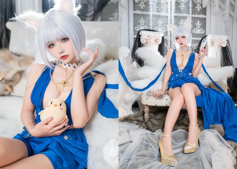 Ảnh Hot 18+ Cosplay Gái Đẹp Cosplay 瓜希酱 & Momoko葵葵 – 碧蓝航线赤城 & 加贺 礼服