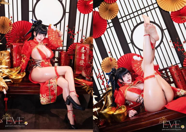 Ảnh Hot 18+ Cosplay Gái Đẹp Cosplay 日本性感萝莉Byoru – Eve New Year Qipao